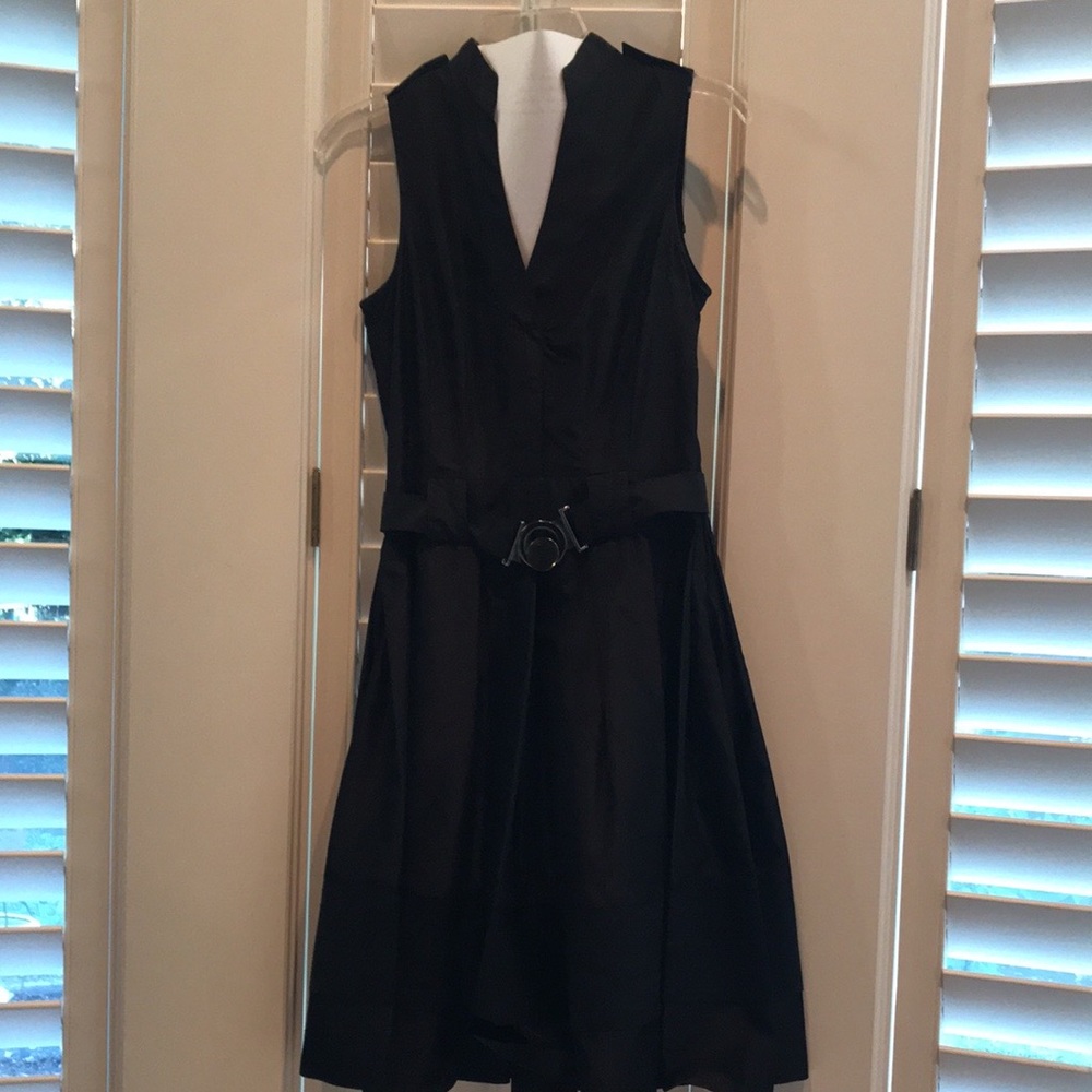 Zara Tafetta Silk Espresso Dress